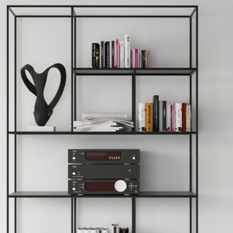 Metal Standard Bookcase Contemporary Style Open Back Bookshelf for Home Office Clearhalo 'Bookcases' 'furn' 'furn_bookcases' 'Furniture' 'Office Furniture' 1200x1200_77b8d711-75df-4bff-8669-abb06492c026