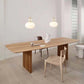 Rectangle Modern Dining Table Double Pedestal Table with Solid Wood Clearhalo 'Dining Tables & Seating' 'Dining Tables' 'dining_table' 'furn' 'furn_dining_table' 'Furniture' 'furniture_dining_table' 'Kitchen & Dining Furniture' 'kitchen' 'kitchen_dining_table' 1200x1200_77bafb8f-203f-4fc5-ab37-29da0596dc2d
