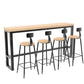 Solid Wood Pub Dining Set 1/2/5/9 Pieces Rectangle Indoor Glam Counter Height Set Clearhalo 'Bar Furniture' 'furn' 'furn_home_bar_bar_sets' 'Furniture' 'Home Bars & Bar Sets' 'home_bar_bar_sets' 'Kitchen & Dining Furniture' 1200x1200_77bb785e-149a-4023-843c-e4c82b76b08f