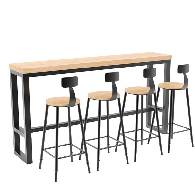 Solid Wood Pub Dining Set 1/2/5/9 Pieces Rectangle Indoor Glam Counter Height Set Clearhalo 'Bar Furniture' 'furn' 'furn_home_bar_bar_sets' 'Furniture' 'Home Bars & Bar Sets' 'home_bar_bar_sets' 'Kitchen & Dining Furniture' 1200x1200_77bb785e-149a-4023-843c-e4c82b76b08f