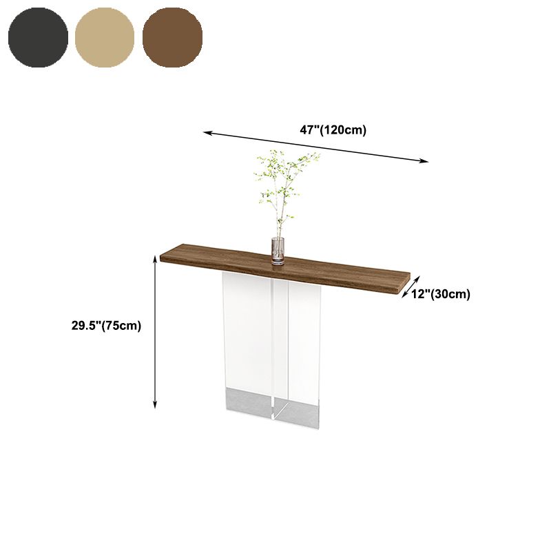 Contemporary Acrylic Console Table 11.8" W Rectangle End Table Clearhalo 'Console Tables' 'console_tables' 'Entry & Mudroom Furniture' 'furn' 'furn_console_tables' 'Furniture' 1200x1200_77bc7f86-7635-4e1c-9a13-d5685011f747