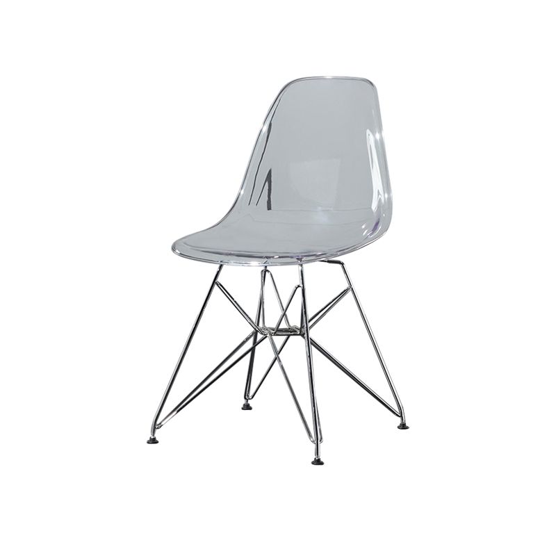 Contemporary Style Kitchen Metal Dining Chairs Armless Dining Side Chairs Clearhalo ' kitchen&dining_furn' 'Dining Chairs' 'Dining Tables & Seating' 'dining_chair' 'Furniture' 'furniture_dining_chair' 'Kitchen & Dining Furniture' 'kitchen' 1200x1200_77bcf983-442b-42b7-bb0d-63fce179a6c1