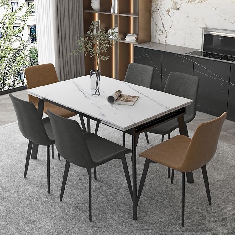 Industrial Style Rectangle Dining Table Extendable Dining Room Home Furniture Clearhalo ' dining_table' 'Dining Tables & Seating' 'Dining Tables' 'furn' 'furn_dining_table' 'Furniture' 'furniture_dining_table' 'Kitchen & Dining Furniture' 'kitchen&dining_furn' 'kitchen' 'kitchen_dining_table' 1200x1200_77be72ed-bb3e-4523-b519-83f088dceea2