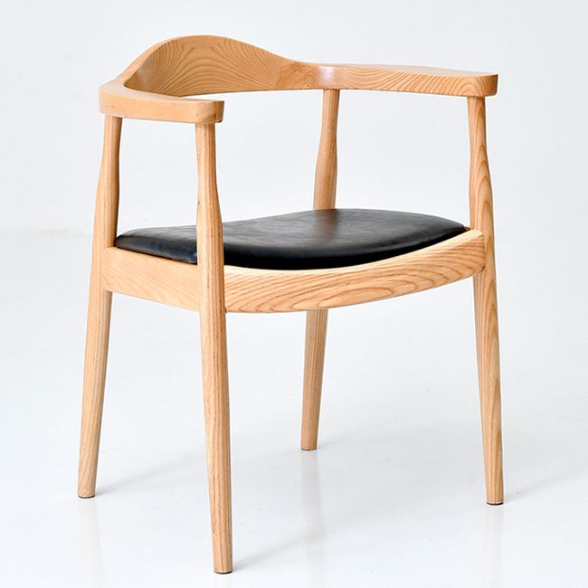 Modern Dining Chair 20'' Wide Open Arm Chair with 4 Wood Legs for Home Use Clearhalo ' kitchen&dining_furn' 'Dining Chairs' 'Dining Tables & Seating' 'dining_chair' 'furn' 'furn_dining_chair' 'Furniture' 'furniture_dining_chair' 'Kitchen & Dining Furniture' 'kitchen' 1200x1200_77be91c5-5235-453b-b454-36266ba9658e