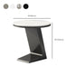 Modern 19.68" Tall Side Table Black Metal Sofa Side Accent Table