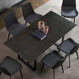 Industrial Rectangle Table Sintered Stone Table with Metal Legs for Home Clearhalo 'Dining Tables & Seating' 'Dining Tables' 'dining_table' 'furn' 'furn_dining_table' 'Furniture' 'Kitchen & Dining Furniture' 1200x1200_77c0a6cd-2fcb-4364-b2e7-964d499f5881