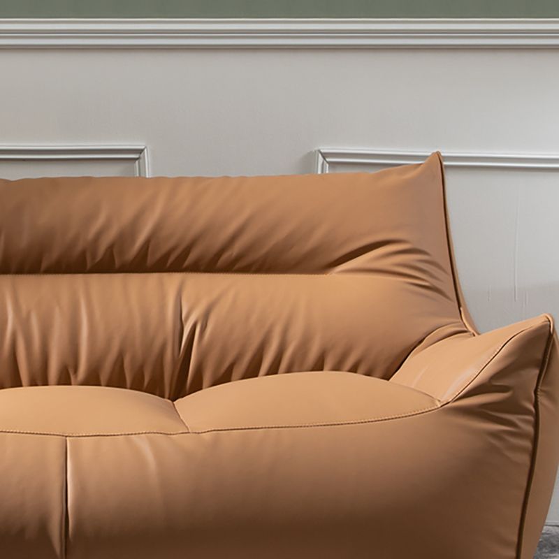Modern Faux Leather Pillow Top Arm Sofa Sewn Pillow Back Sofa for Apartment Clearhalo 'furn' 'furn_sofas' 'Furniture' 'furniture_sofas' 'kitchen' 'kitchen_sofas' 'Living Room Furniture' 'Sofa' 'sofas' 1200x1200_77c0adc9-9e0c-4e72-9ff2-ad546f83a72f