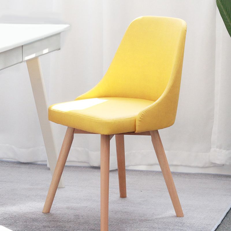 Cotton Blend /PU Upholstered Accent Chair Solid Wood Chair with 4 Legs Clearhalo 'Accent Chairs' 'accent_chairs' 'Chairs & Seating' 'furn' 'furn_accent_chairs' 'Furniture' 'Living Room Furniture' 1200x1200_77c0bcfe-1335-4d60-90eb-fb6160a03ba6