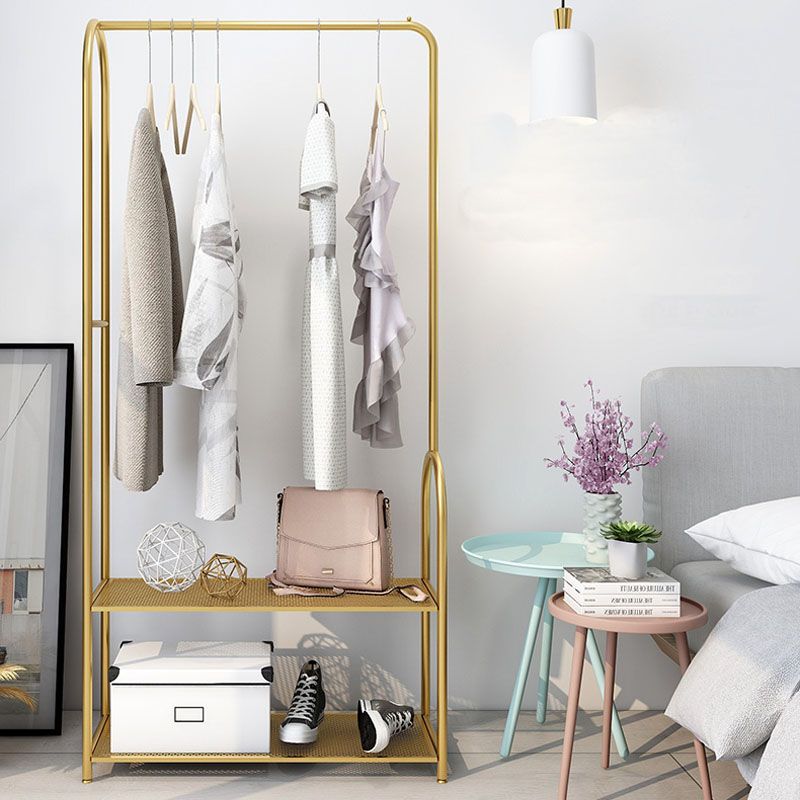 Rack de manteau en manteau ordinaire contemporain avec étagères de rangement