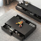 Moderne stijl rechthoekige houten tafel abstracte basis salontafel