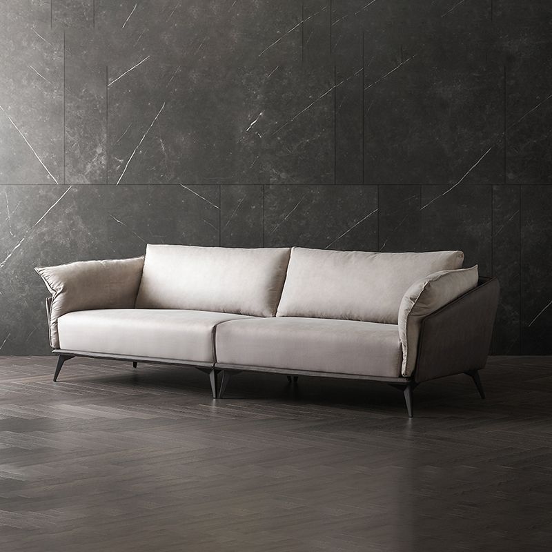 Braun 3/4-Sitzer Lose Rückensofa zeitgenössischer Smoking-Armsofa