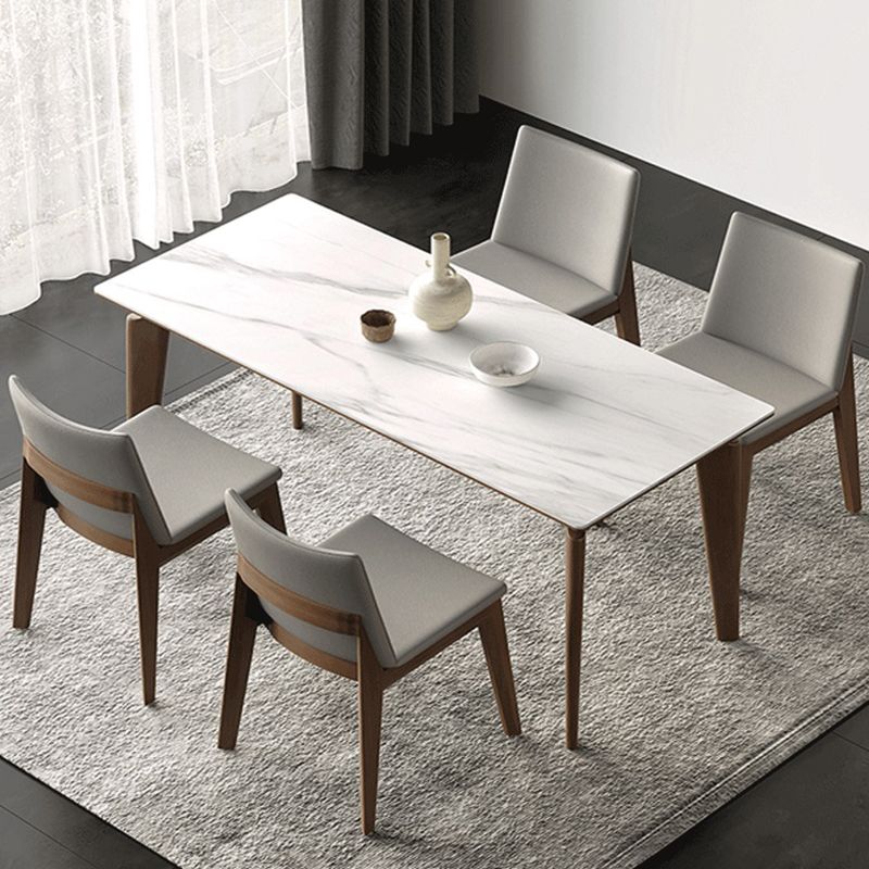 Mid-Century Rectangle Shape Table Sintered Stone Dining Table for Kitchen Clearhalo ' dining_table' 'Dining Tables & Seating' 'Dining Tables' 'furn' 'furn_dining_table' 'Furniture' 'furniture_dining_table' 'Kitchen & Dining Furniture' 'kitchen&dining_furn' 'kitchen' 'kitchen_dining_table' 1200x1200_77c3cb72-21fe-40d6-89bc-cf75db3906e7