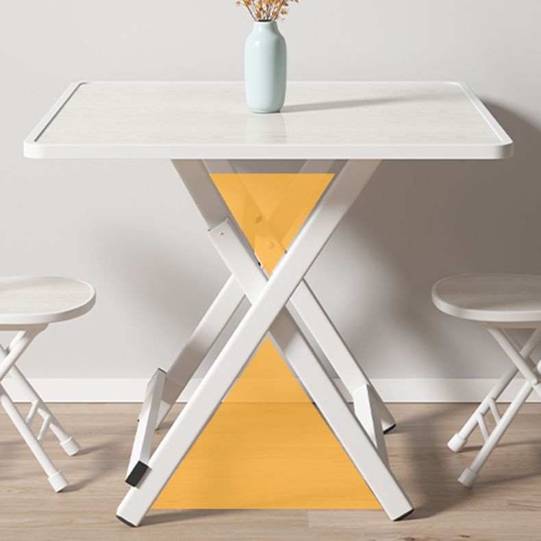 Modern Style Wood Top Dining Set with Square Shape Dinette Set with Double Pedestal Table Clearhalo 'Dining Room Sets' 'Dining Tables & Seating' 'dining_room_set' 'furn' 'furn_dining_room_set' 'Furniture' 'furniture_dining_room_set' 'Kitchen & Dining Furniture' 'kitchen&dining_furn' 'kitchen' 1200x1200_77c52096-6d77-462f-84c5-8a540e3e036b