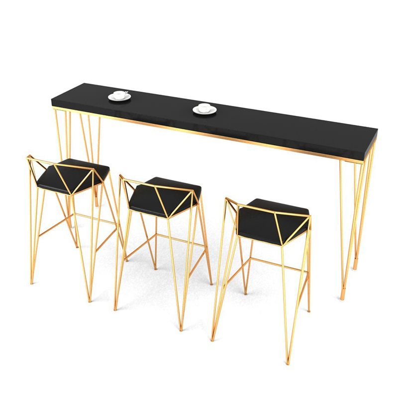 Glam Bar-height Table Solid Wood Top Pub Table for Dining Room Clearhalo 'Bar Furniture' 'Bar Tables' 'bar_tables' 'furn' 'furn_bar_tables' 'Furniture' 'Kitchen & Dining Furniture' 1200x1200_77c65f98-c7ba-478a-8e27-597279cccf95
