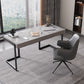 Steel and Stone Office Desk Grey 23.6" Wide Writing Desk Rectangular