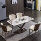 Metal Traditional Luxury Rectangle Table White Sintered Stone Table with Pedestal Base Clearhalo ' dining_table' 'Dining Tables & Seating' 'Dining Tables' 'furn' 'furn_dining_table' 'Furniture' 'furniture_dining_table' 'Kitchen & Dining Furniture' 'kitchen&dining_furn' 'kitchen' 'kitchen_dining_table' 1200x1200_77c83e1c-10bf-4f60-a2cb-7768cd8b20cb