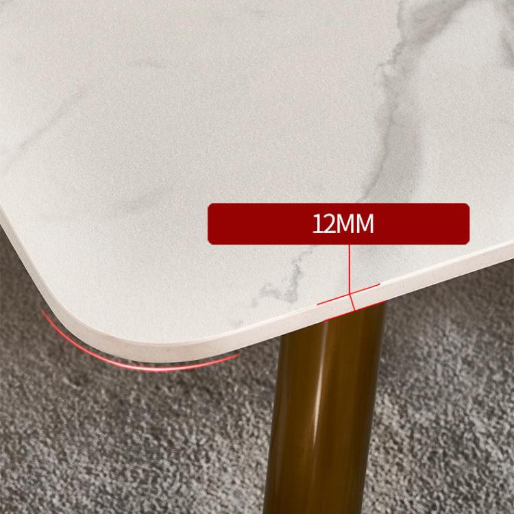 Traditional Luxury Rectangle Dining Table White Sintered Stone Table with 4 Gold Legs Clearhalo ' dining_table' 'Dining Tables & Seating' 'Dining Tables' 'furn' 'furn_dining_table' 'Furniture' 'furniture_dining_table' 'Kitchen & Dining Furniture' 'kitchen&dining_furn' 'kitchen' 'kitchen_dining_table' 1200x1200_77c93880-fc9b-4038-ab12-45c6bc5c8042