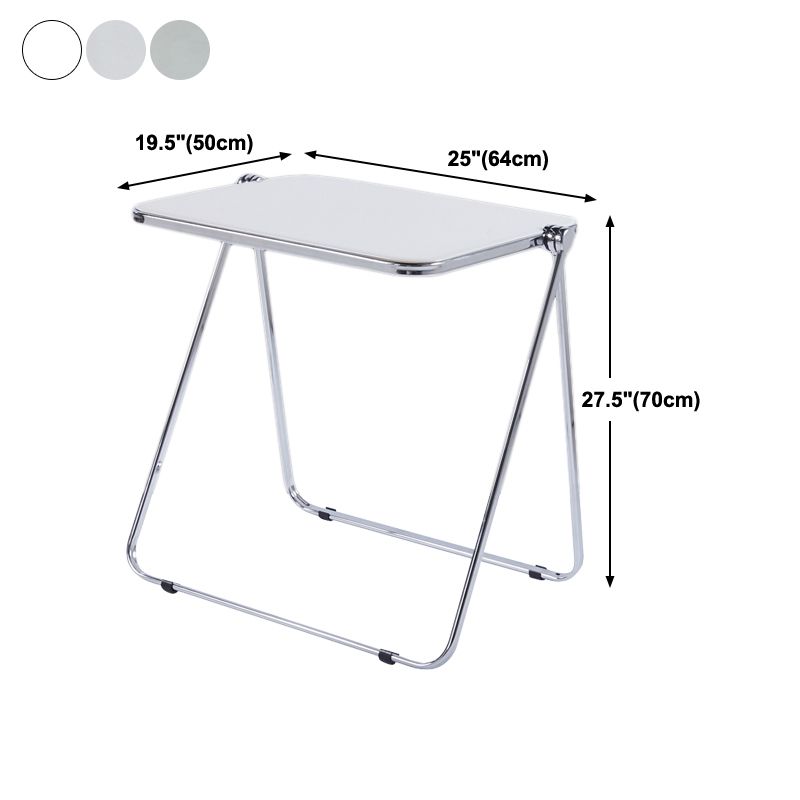 Acrylic Curved Writing Desk Folding Contemporary Desk 25.2"L x 19.7"W x 27.6"H Clearhalo 'furn' 'furn_office_desk' 'Furniture' 'Office Desks' 'Office Furniture' 'office_desk' 1200x1200_77c9b8a5-379a-4d1a-9f52-3a1f3b73abad