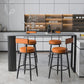 Nordic Style Stone Top Bar Table 42-inch Height Metal Pedestal Bistro Table Clearhalo 'Bar Furniture' 'Bar Tables' 'bar_tables' 'furn' 'furn_bar_tables' 'Furniture' 'Kitchen & Dining Furniture' 1200x1200_77c9f2c9-5e41-4406-a4e3-f064bcb6f4d8