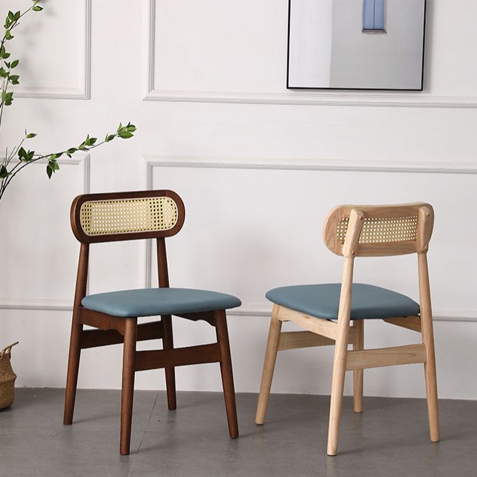 Modern Solid Rubberwood Dining Chair Open Back Kitchen Dining Chairs Clearhalo ' kitchen&dining_furn' 'Dining Chairs' 'Dining Tables & Seating' 'dining_chair' 'furn' 'furn_dining_chair' 'Furniture' 'furniture_dining_chair' 'Kitchen & Dining Furniture' 'kitchen' 1200x1200_77cb4a0f-626f-4410-84cd-01ef2035b908