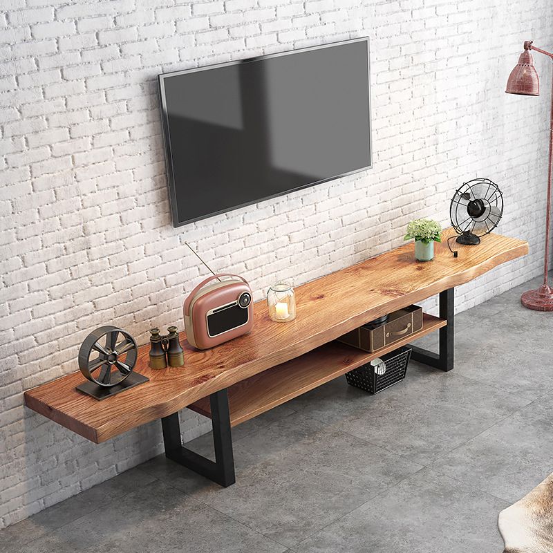 Industrial Wood TV Stand Console Open Storage TV Media Stand for Living Room Clearhalo 'furn' 'furn_tv_stands_entertainment_centers' 'Furniture' 'Living Room Furniture' 'TV Stands & Entertainment Centers' 'TV Stands & Media Storage Furniture' 'tv_stands_entertainment_centers' 1200x1200_77cd5133-ce08-476d-99a8-f85be52aed43