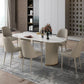Glam Sintered Stone Top Dining Table Standard Kitchen Dining Table with Double Pedestal Bases Clearhalo ' dining_table' 'Dining Tables & Seating' 'Dining Tables' 'furn' 'furn_dining_table' 'Furniture' 'furniture_dining_table' 'Kitchen & Dining Furniture' 'kitchen&dining_furn' 'kitchen' 'kitchen_dining_table' 1200x1200_77cd815d-9016-471d-a5ea-b39f73558a30