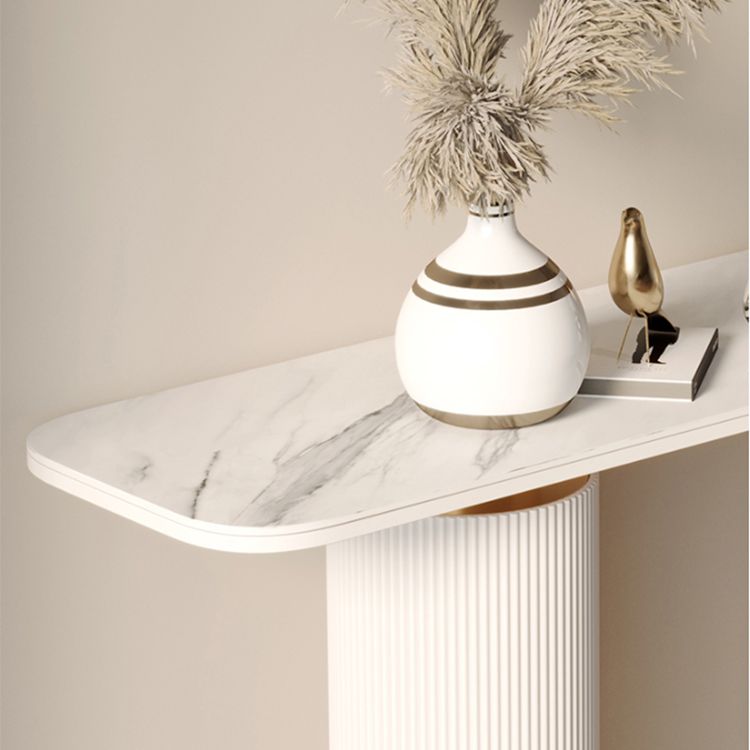 Tavolo di accento glam largo 15 pollici Stone Oro Console Accent Table