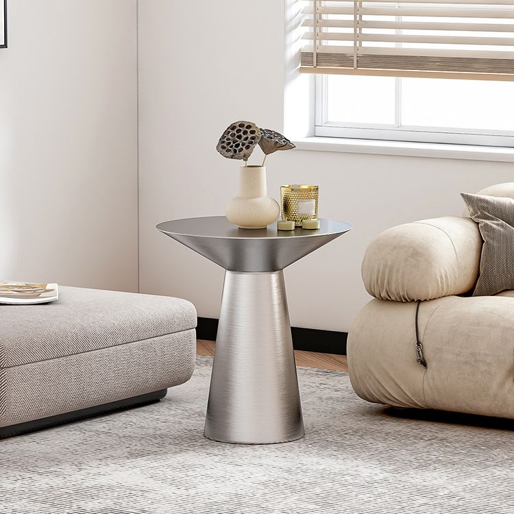 22,24 "tavolo laterale rotondo alto alto tavolo da piedistallo in acciaio inossidabile