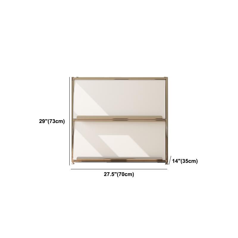 Contemporary Metal Sideboard with Drawers White Dining Buffet for Living Room Clearhalo 'buffet_sideboard' 'Buffets & Sideboards' 'furn' 'furn_buffet_sideboard' 'Furniture' 'Kitchen & Dining Furniture' 1200x1200_77ce84e8-2179-41eb-8b38-e97ec8bfc57c