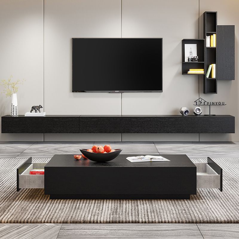 Contemporary TV Media Stand Wooden TV Stand Console for Living Room Clearhalo 'furn' 'furn_tv_stands_entertainment_centers' 'Furniture' 'Living Room Furniture' 'TV Stands & Entertainment Centers' 'TV Stands & Media Storage Furniture' 'tv_stands_entertainment_centers' 1200x1200_77d06f0f-ea19-40da-85aa-4949c892f6d3