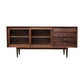 Sideboard moderno a 4 a tasto da pranzo in legno massiccio a 4 cassetto con porta scorrevole