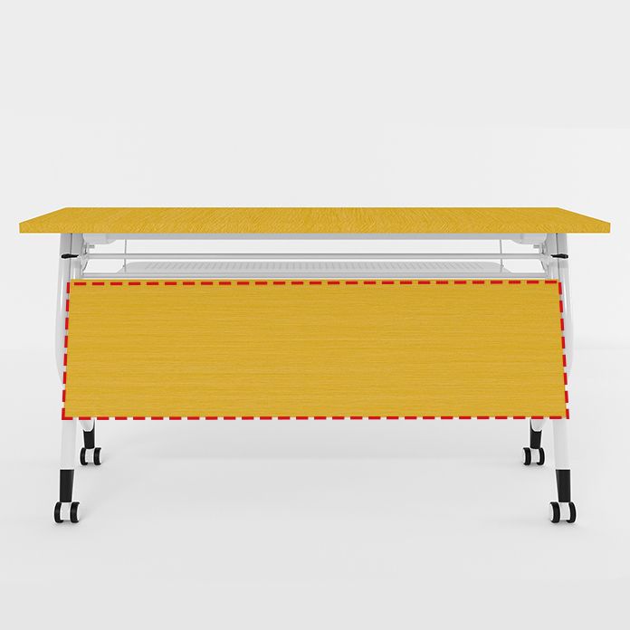 Modern Folding Writing Desk Manufactured Wood Top Desk with Caster Wheels Clearhalo 'furn' 'furn_office_desk' 'Furniture' 'Office Desks' 'Office Furniture' 'office_desk' 1200x1200_77d25e1d-03ea-4562-b317-bc3f4dcd9ce6