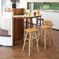 Modern Footrest Counter Chair Saddle Seat Solid Wood Bar Stool in Coffee Shop Clearhalo 'Bar Furniture' 'Bar Stools' 'bar_stools' 'furn' 'furn_bar_stools' 'Furniture' 'Kitchen & Dining Furniture' 1200x1200_77d3e517-b924-4f22-9140-b0627611b5fd