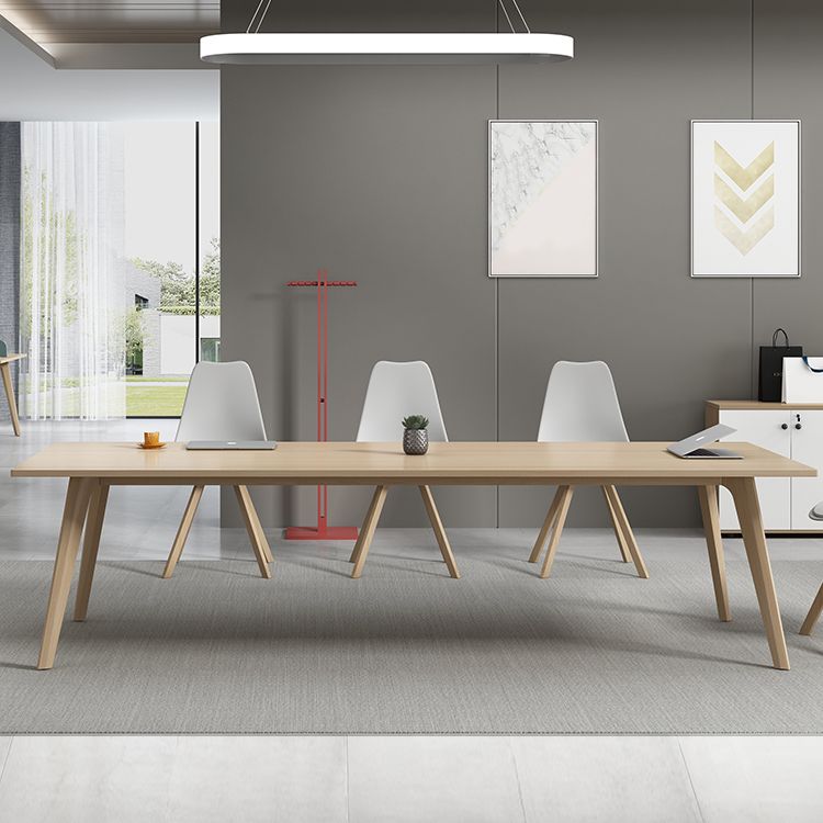 Rectangle Modern Dining Table Solid Wood Fixed Dinette Table for Home Use Clearhalo ' dining_table' 'Dining Tables & Seating' 'Dining Tables' 'furn' 'furn_dining_table' 'Furniture' 'furniture_dining_table' 'Kitchen & Dining Furniture' 'kitchen&dining_furn' 'kitchen' 'kitchen_dining_table' 1200x1200_77d3e575-2e59-40d4-90f8-24284f2e17d3