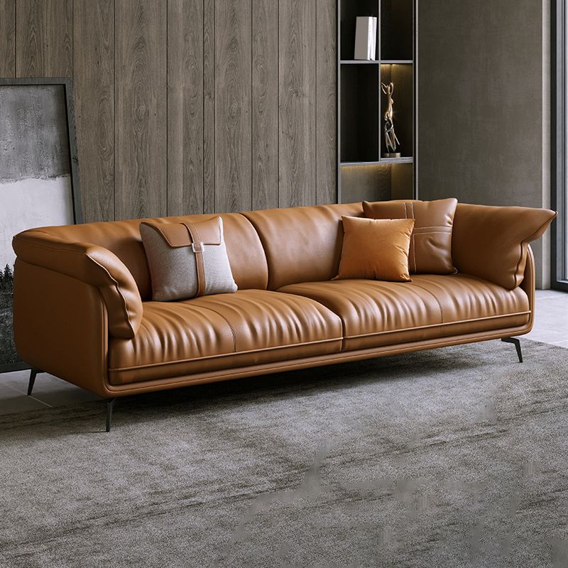 Coussins de salon en cuir authentique moderne