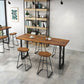 Brown Modern Style Bar Table Solid Wood and Iron Coffee Shop Bar Table Clearhalo 'Bar Furniture' 'Bar Tables' 'bar_tables' 'furn' 'furn_bar_tables' 'Furniture' 'furniture_bar_tables' 'Kitchen & Dining Furniture' 1200x1200_77d52ca6-939d-4335-ae31-b3618fb10bed