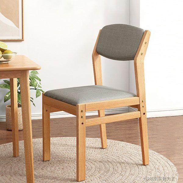 Modern Rubberwood Fabric Side Chair Matte Finish Open Back Dining Chair Clearhalo ' kitchen&dining_furn' 'Dining Chairs' 'Dining Tables & Seating' 'dining_chair' 'furn' 'furn_dining_chair' 'Furniture' 'furniture_dining_chair' 'Kitchen & Dining Furniture' 'kitchen' 1200x1200_77d76cfb-1056-463e-a5e5-fdb3ed25fc4e