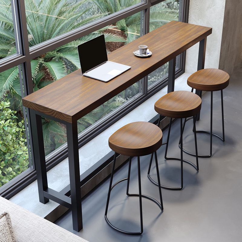 Solid Wood Dining Stools Contemporary Bar Stools with Footrest Clearhalo 'Bar Furniture' 'Bar Stools' 'bar_stools' 'furn' 'furn_bar_stools' 'Furniture' 'Kitchen & Dining Furniture' 1200x1200_77d799c2-3ed6-47e5-aba1-85e34ba949e7