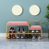 12.48-inch W Metal Entryway Bench Cushioned Seating Bench with Shoe Storage Clearhalo 'Benches' 'Chairs & Seating' 'furn' 'furn_benches' 'Furniture' 'Living Room Furniture' 1200x1200_77d7d667-b2b4-4a55-9e2b-24b3b5198eb8