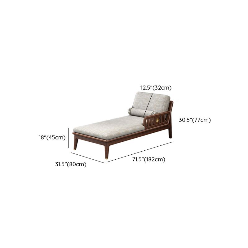 Walnut Slipcovered Cotton Blend Chaise Lounge Couch with Square Arms Clearhalo 'Chairs & Seating' 'Chaise Lounge' 'chaise_lounge' 'furn' 'furn_chaise_lounge' 'Furniture' 'Living Room Furniture' 1200x1200_77d80ac8-89b1-4104-9204-a7c116c1e2d0