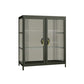 Modern Glass Doors Curio Cabinet Metal Storage Cabinet for Living Room Clearhalo 'Display & China Cabinets' 'display_china_cabinets' 'furn' 'furn_display_china_cabinets' 'Furniture' 'Kitchen & Dining Furniture' 1200x1200_77d870fe-0662-404c-94fa-de9a2ddb7878