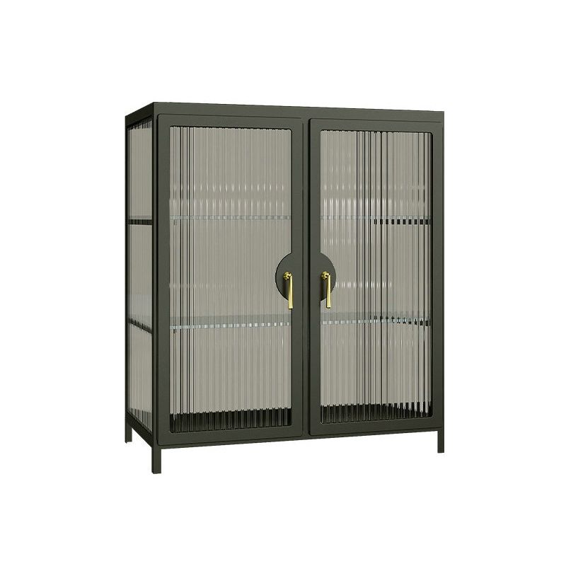 Modern Glass Doors Curio Cabinet Metal Storage Cabinet for Living Room Clearhalo 'Display & China Cabinets' 'display_china_cabinets' 'furn' 'furn_display_china_cabinets' 'Furniture' 'Kitchen & Dining Furniture' 1200x1200_77d870fe-0662-404c-94fa-de9a2ddb7878