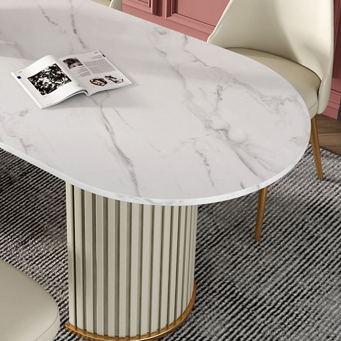 Contemporary Freeform Dining Table Sintered Stone Table with Double Pedestal Base Clearhalo ' dining_table' 'Dining Tables & Seating' 'Dining Tables' 'furn' 'furn_dining_table' 'Furniture' 'furniture_dining_table' 'Kitchen & Dining Furniture' 'kitchen&dining_furn' 'kitchen' 'kitchen_dining_table' 1200x1200_77da2d9c-2f0e-4f9b-ab63-46ec5be3fad1