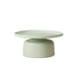 Runder Mid-Century Modern Couchtisch aus Metall mit Sockel und Tablettplatte