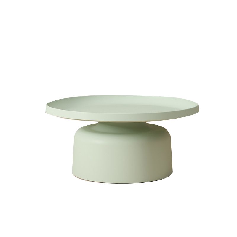 Runder Mid-Century Modern Couchtisch aus Metall mit Sockel und Tablettplatte