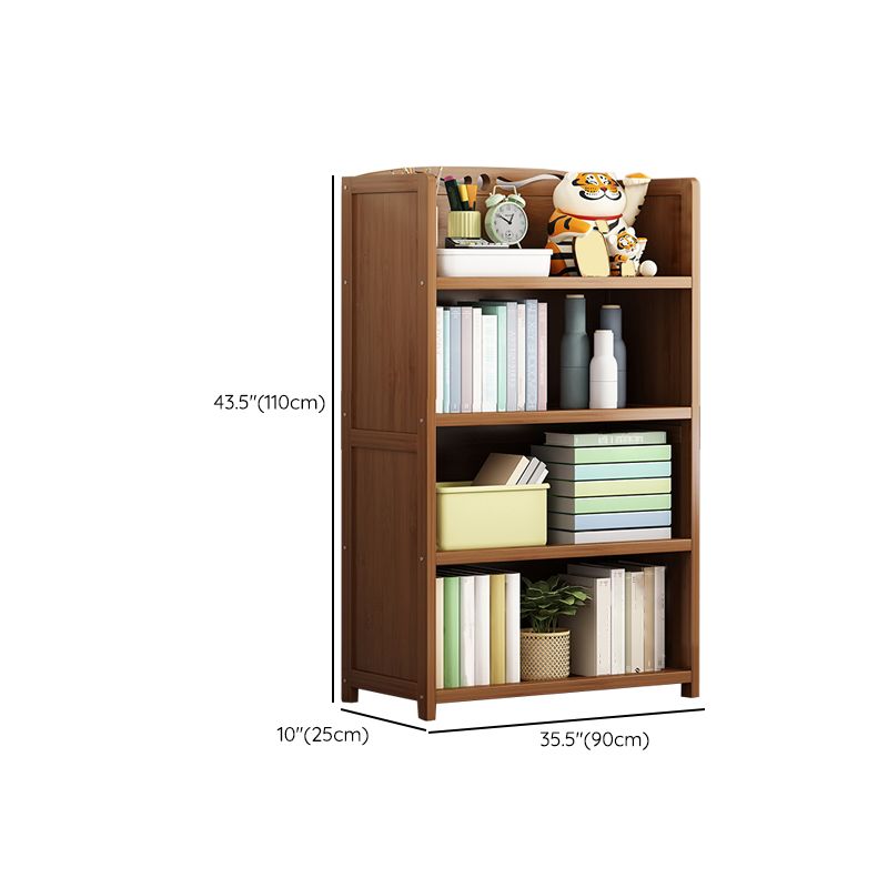 Contemporary Bamboo Bookcase Standard Closed Back Bookshelf with Shelves Clearhalo 'Bookcases' 'furn' 'furn_bookcases' 'Furniture' 'Office Furniture' 1200x1200_77dc113f-8fae-4106-9c0b-4eb32bfc387f