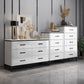 White Marble Buffet/Console Living Room Modern Sideboard Table with Drawers Clearhalo 'buffet_sideboard' 'Buffets & Sideboards' 'furn' 'furn_buffet_sideboard' 'Furniture' 'Kitchen & Dining Furniture' 1200x1200_77dc5408-7a1b-4c80-9a4a-2e0b3de6ac5d