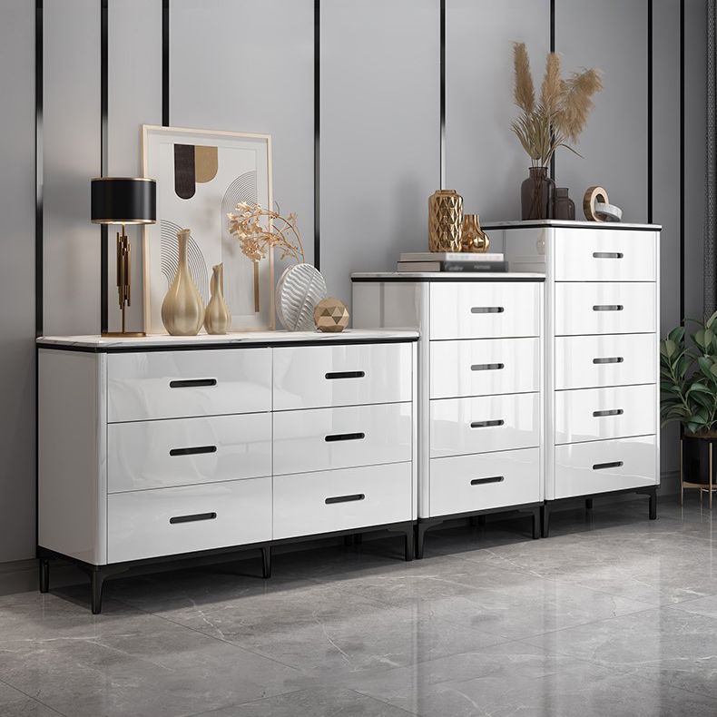 White Marble Buffet/Console Living Room Modern Sideboard Table with Drawers Clearhalo 'buffet_sideboard' 'Buffets & Sideboards' 'furn' 'furn_buffet_sideboard' 'Furniture' 'Kitchen & Dining Furniture' 1200x1200_77dc5408-7a1b-4c80-9a4a-2e0b3de6ac5d