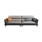 Flared Arm Sofa & Chaise Modern Faux Leather Sofa in Dark Grey Clearhalo 'furn' 'furn_sectionals' 'Furniture' 'Living Room Furniture' 'Sectionals' 1200x1200_77dc77b3-c567-402a-8a5f-07105558d963