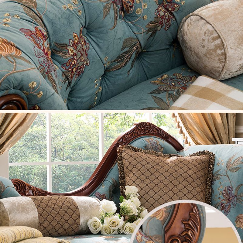 Traditional Cotton Blend Floor Chair with Rolled Arms Oversized Chaise Lounge Clearhalo 'Chairs & Seating' 'Chaise Lounge' 'chaise_lounge' 'furn' 'furn_chaise_lounge' 'Furniture' 'Living Room Furniture' 1200x1200_77dd8db5-0727-4ae4-9e6b-26ce3ffefbe9